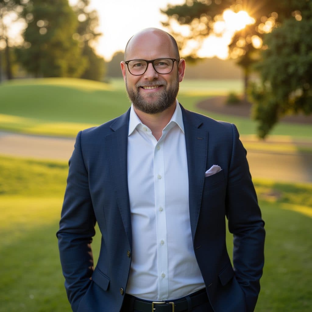 Frederik von der Heyden auf dem Golfplatz